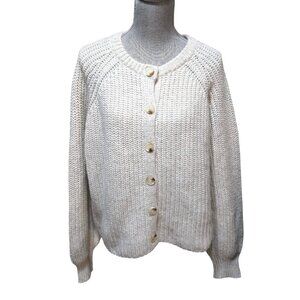 And Now This Women's Lt Stand Heather Stitch Cardigan Sweater XL NWT
